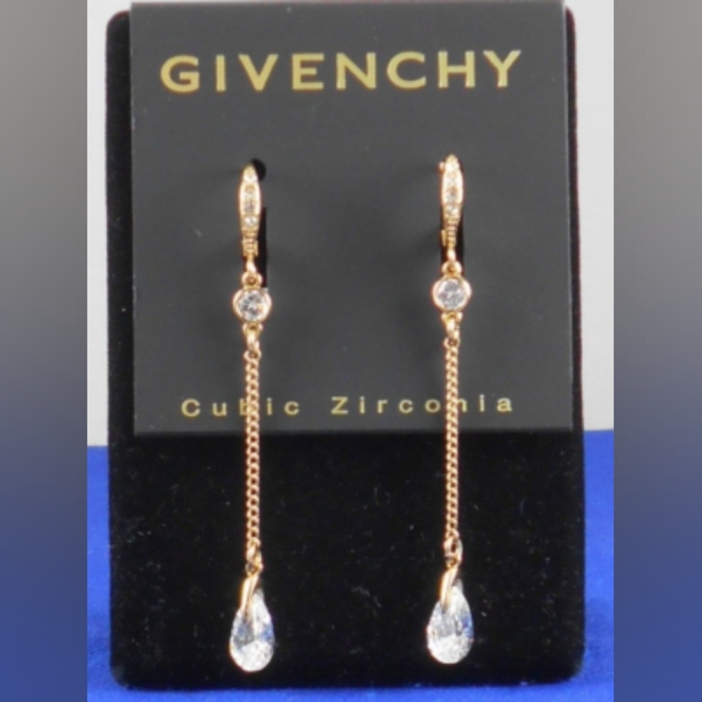 Givenchy Gold and Silver Drop Earrings